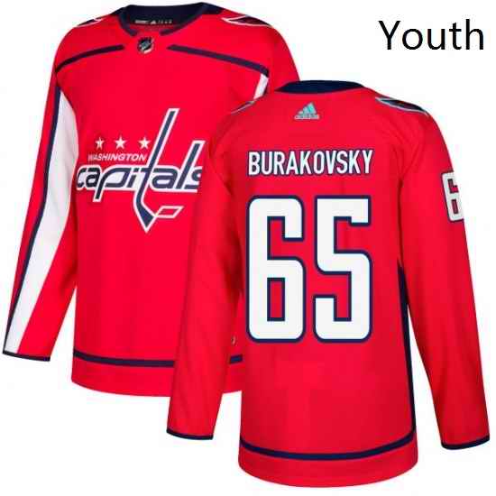 Youth Adidas Washington Capitals 65 Andre Burakovsky Premier Red Home NHL Jersey